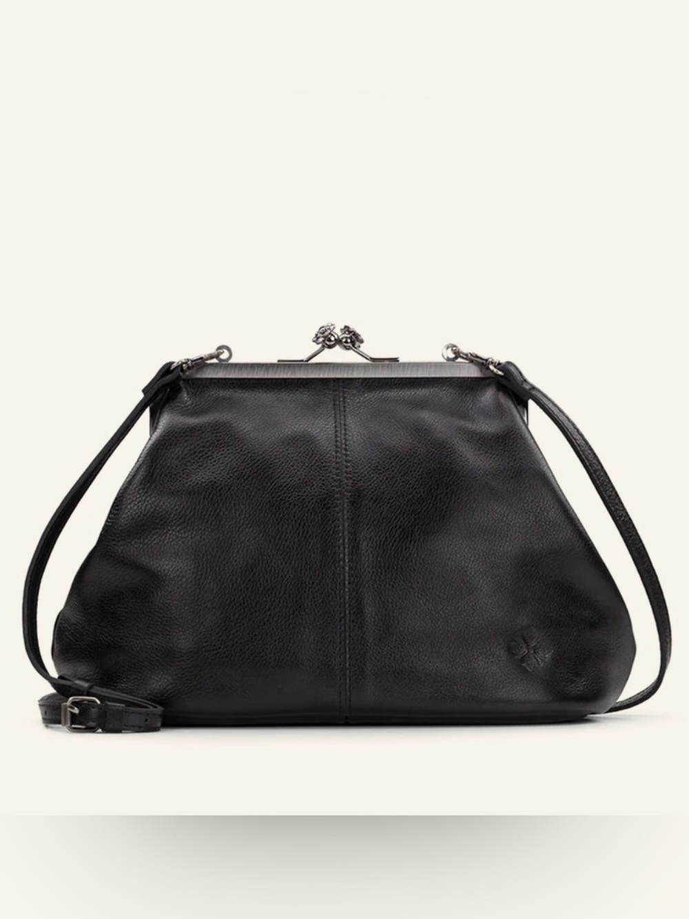 Patricia Nash Sofia Frame Crossbody Rugged Natural Grain Leather - Picture 4 of 12